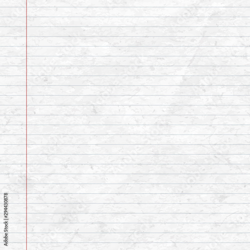 White squared note, notebook paper for text. Vector illustration background
