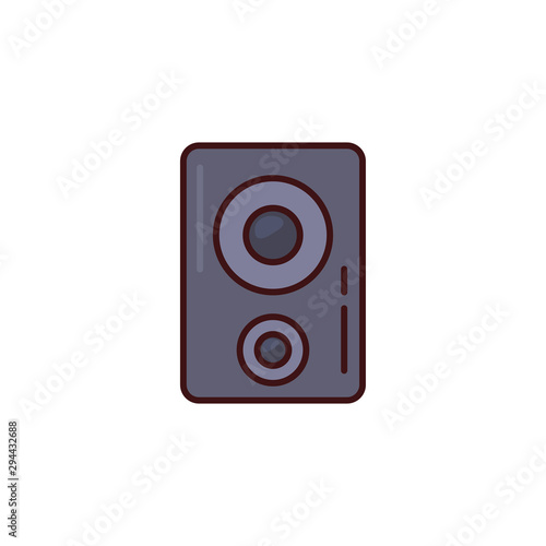 sound music speaker flat icon