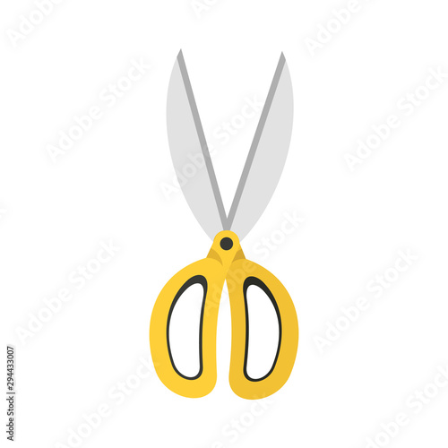 Garden scissors icon. Flat illustration of garden scissors vector icon for web design