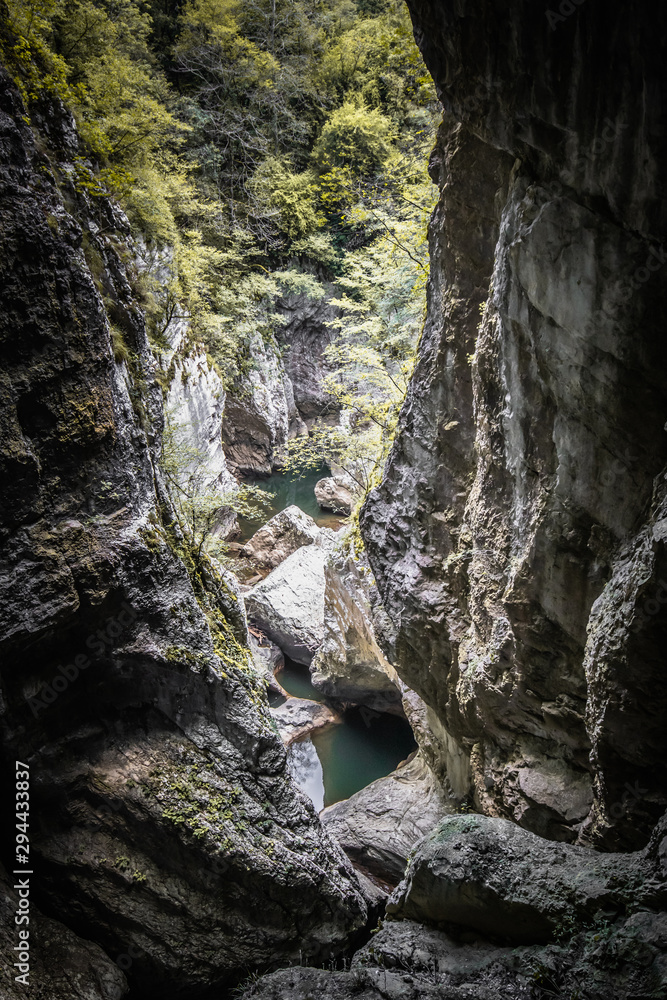 beautiful rocky formation of underground cave beautiful rocky formation of underground cave