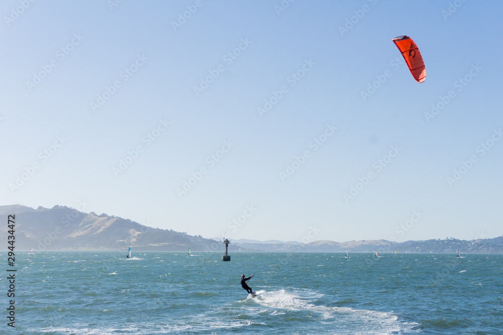 Obraz premium Paragliding in San Francisco