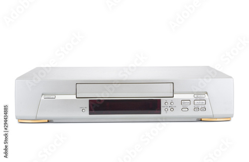 Obsolete video  recorder isolated on white background photo