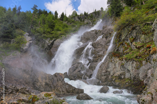 Rutor Waterfall in aosta Valley, Italy