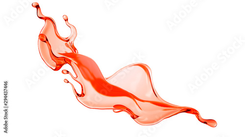 Splash fluid. 3d illustration, 3d rendering.