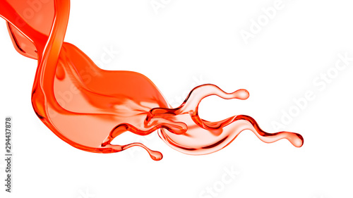 Splash fluid. 3d illustration, 3d rendering.