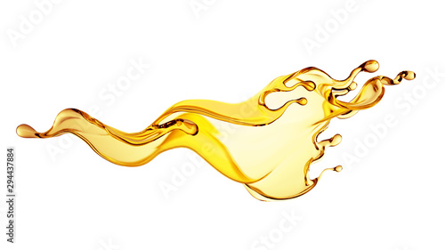 Splash fluid. 3d illustration, 3d rendering.