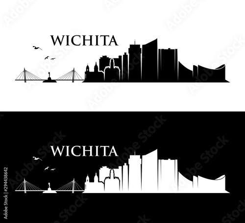 Wichita skyline - United States of America - USA - Kansas - vector illustration