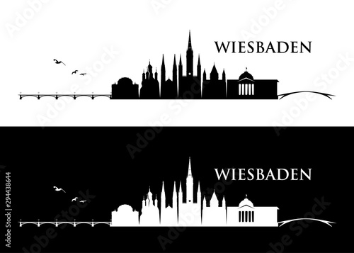 Wiesbaden skyline - Germany - vector illustration