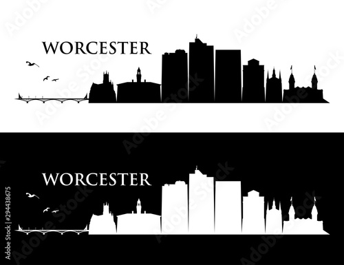 Worcester skyline - Massachusetts, United States of America, USA - vector illustration photo