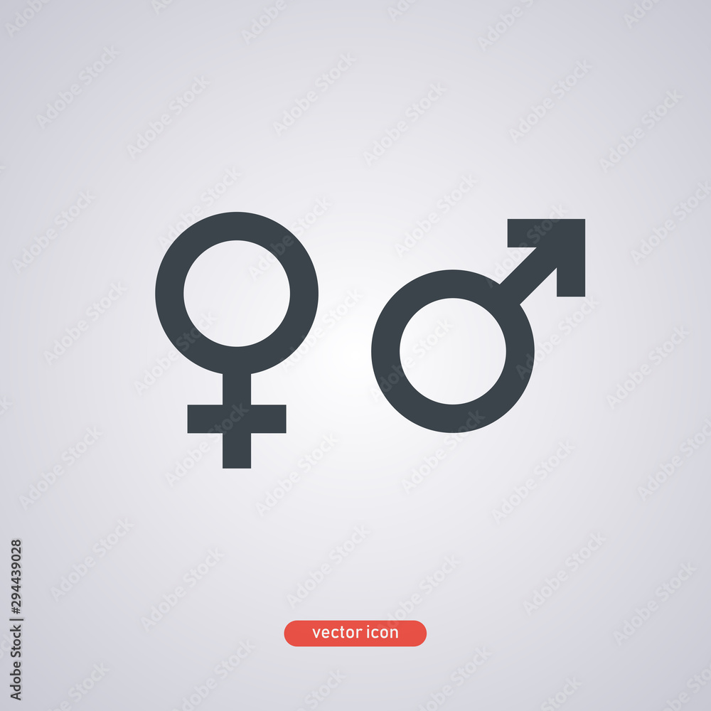 Gender black icons isolated on gray background. Vector illustration. Gender black icons isolated on gray background. Vector illustration.