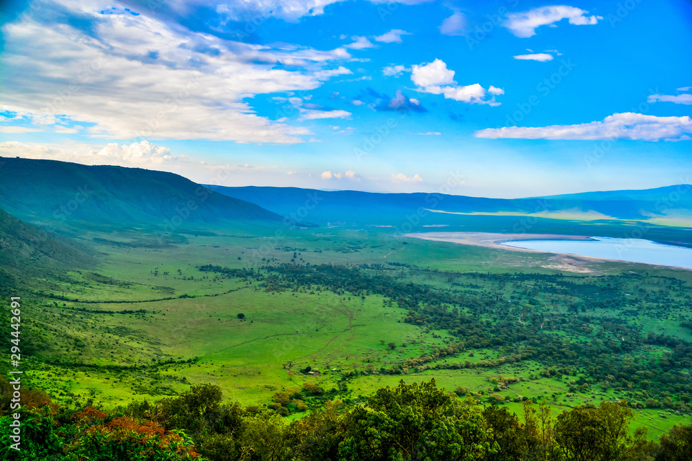 ngorongoro crater at dusk ngorongoro crater at dusk