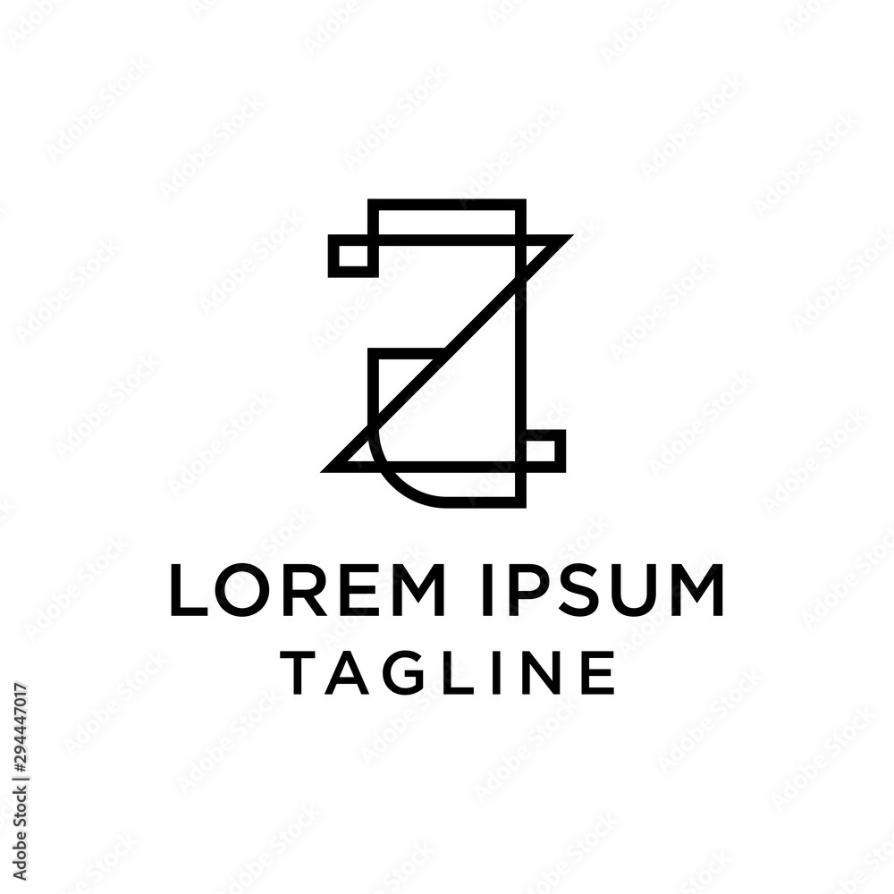 initial letter logo ZJ, JZ logo template initial letter logo ZJ, JZ logo template