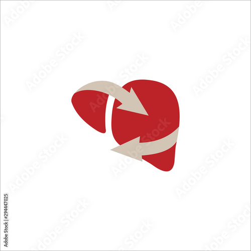 vector liver icon flat logo,human disease health design,liver anatomy medical health.