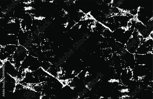 Cracked Surface Grunge Texture Vector. Uneven Overlay. Distressed Grungy Effect. Vector Illustration.Black Isolated on White Background. EPS 10.