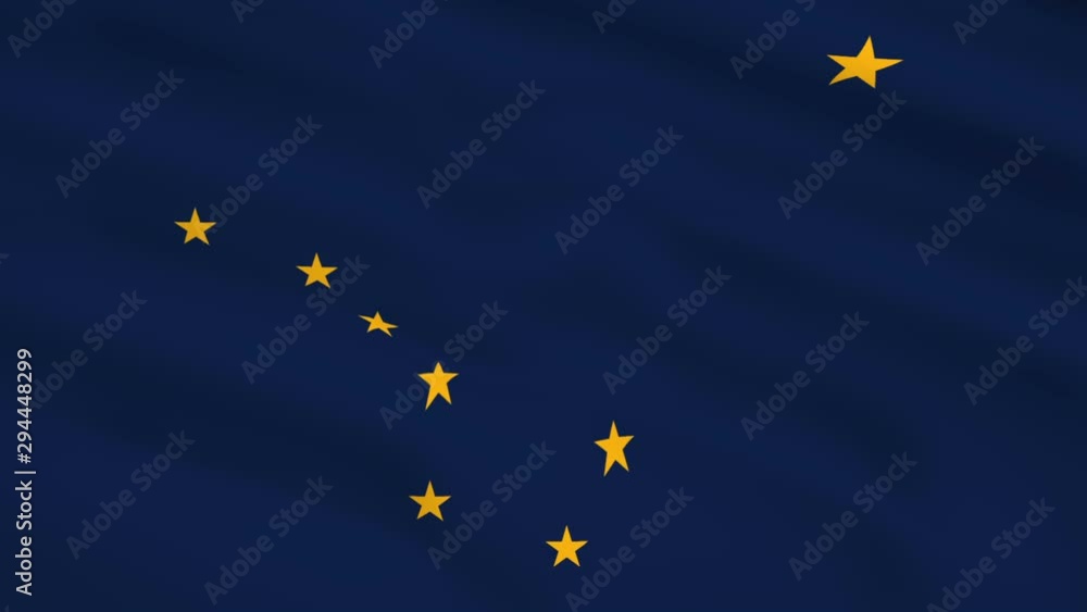 Alaska USA flag waving in the wind Alaska USA flag waving in the wind