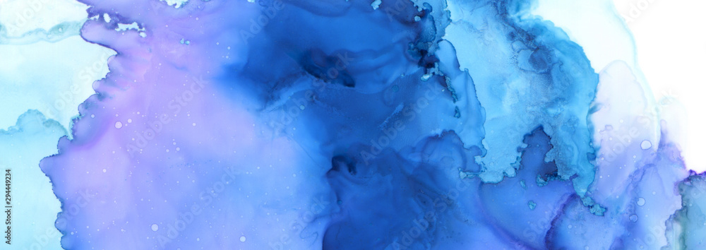 Art Abstract paint blots background. Alcohol ink colors. Marble texture. - obrazy, fototapety, plakaty 