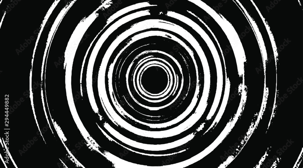 Fototapeta premium Circular starburst explosion texture. Distressed uneven grunge background. Abstract vector illustration. Overlay to create interesting effect and depth. Isolated on white background.