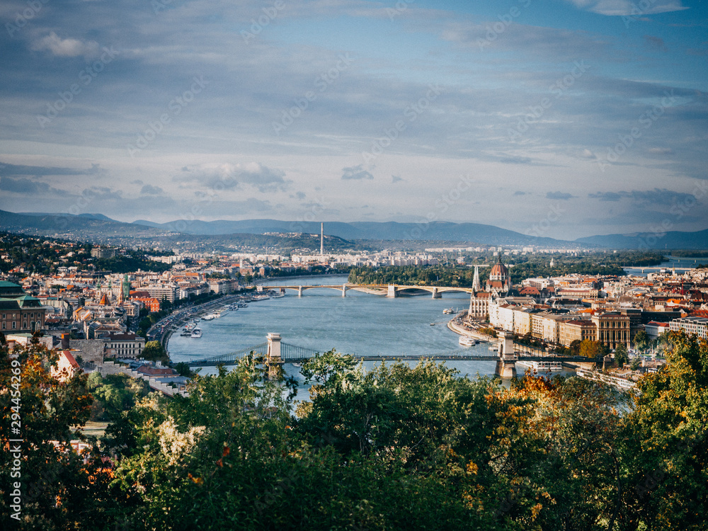 View of the sights of Budapest
