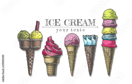 Ice cream cones collection