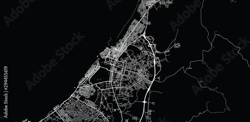 Urban vector city map of Ras Al-Khaimah, United Arab Emirates