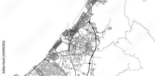 Urban vector city map of Ras Al-Khaimah, United Arab Emirates