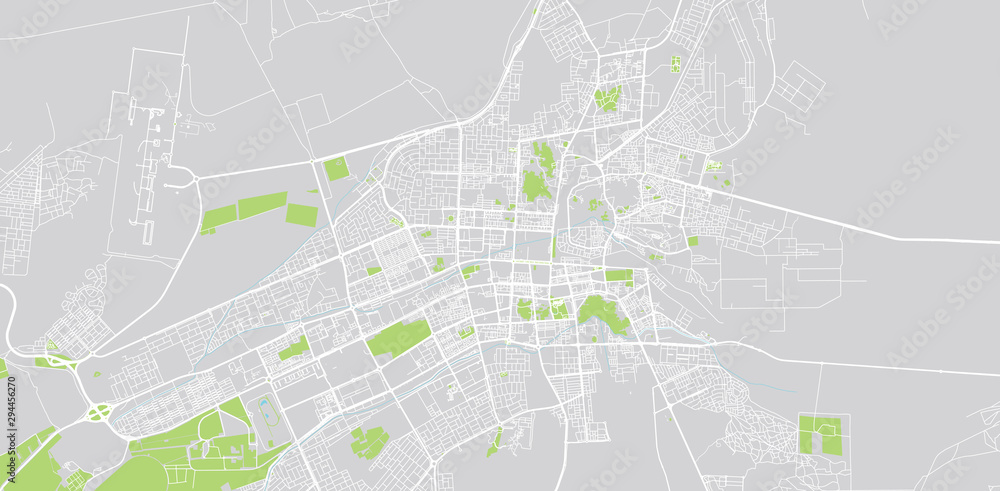 Urban vector city map of Al Ain, United Arab Emirates