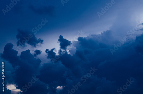 dark blue sky with clouds