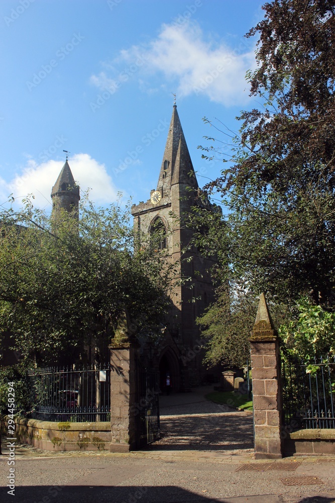 Brechin Cathedral and round tower, Angus. Brechin Cathedral and round tower, Angus.