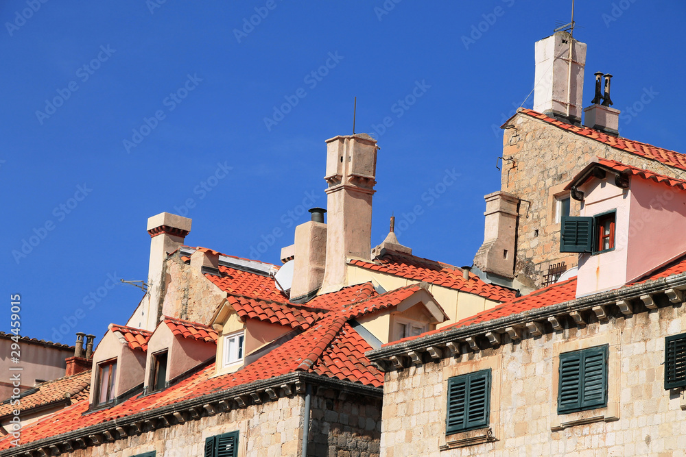 Traditional houses in Dubrovnik , Croatia