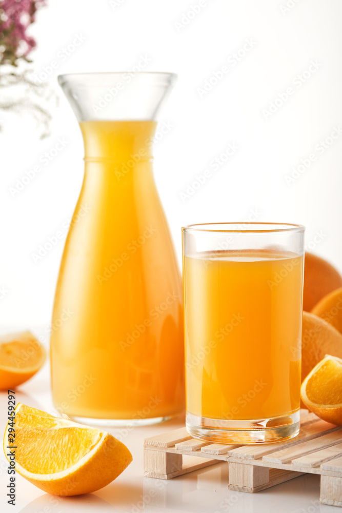 Fresh Squeezed Orange Juice with Fresh Fruits. Fresh Squeezed Orange Juice with Fresh Fruits.