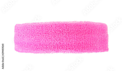 Valokuva Pink training headband isolated on a white background