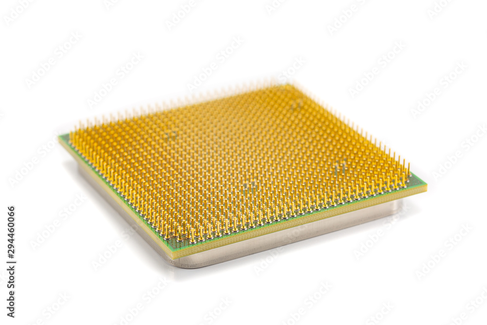 computer CPU close-up isolated on white background computer CPU close-up isolated on white background