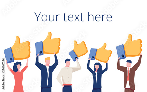 Customer review rating. People give review rating and feedback. Flat vector illustration. Customer choice. Rating