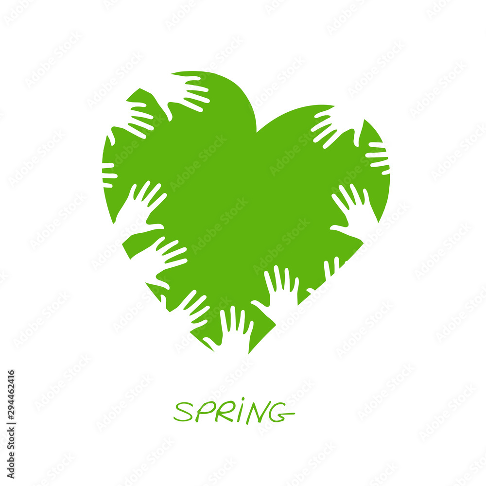 Spring. Simple cute illustration. illustration on white background, template for design, greeting card, invitation. Spring. Simple cute illustration. illustration on white background, template for design, greeting card, invitation.