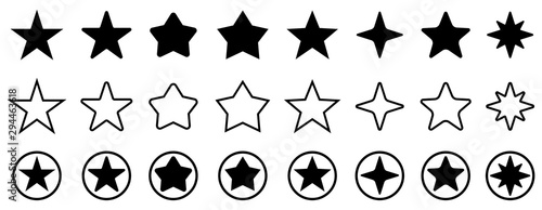 Star icons collection. Vector illustration