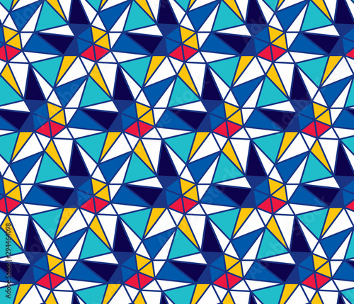 Abstract geometric seamless pattern. Optical illusion of the movement of figures.