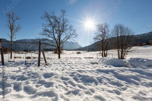 Schneegang im Voralpenland