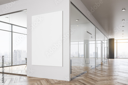 Luxury office interior with banner