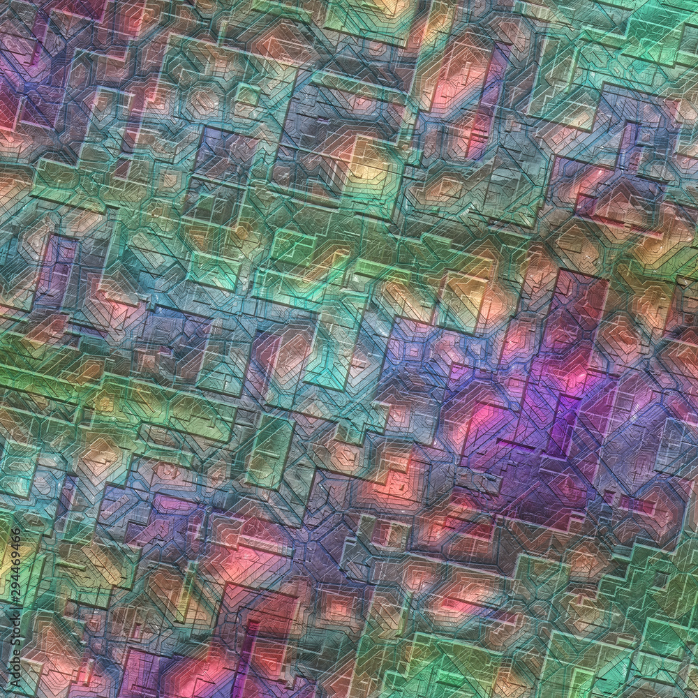 Obraz premium 3d effect - abstract colorful geometric pattern