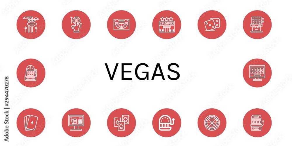 Set of vegas icons such as Las vegas, Bet, Baccarat, Casino, Dice, Slot machine, Poker, Online casino, Playing cards, Roulette, Online gambling , vegas Set of vegas icons such as Las vegas, Bet, Baccarat, Casino, Dice, Slot machine, Poker, Online casino, Playing cards, Roulette, Online gambling , vegas
