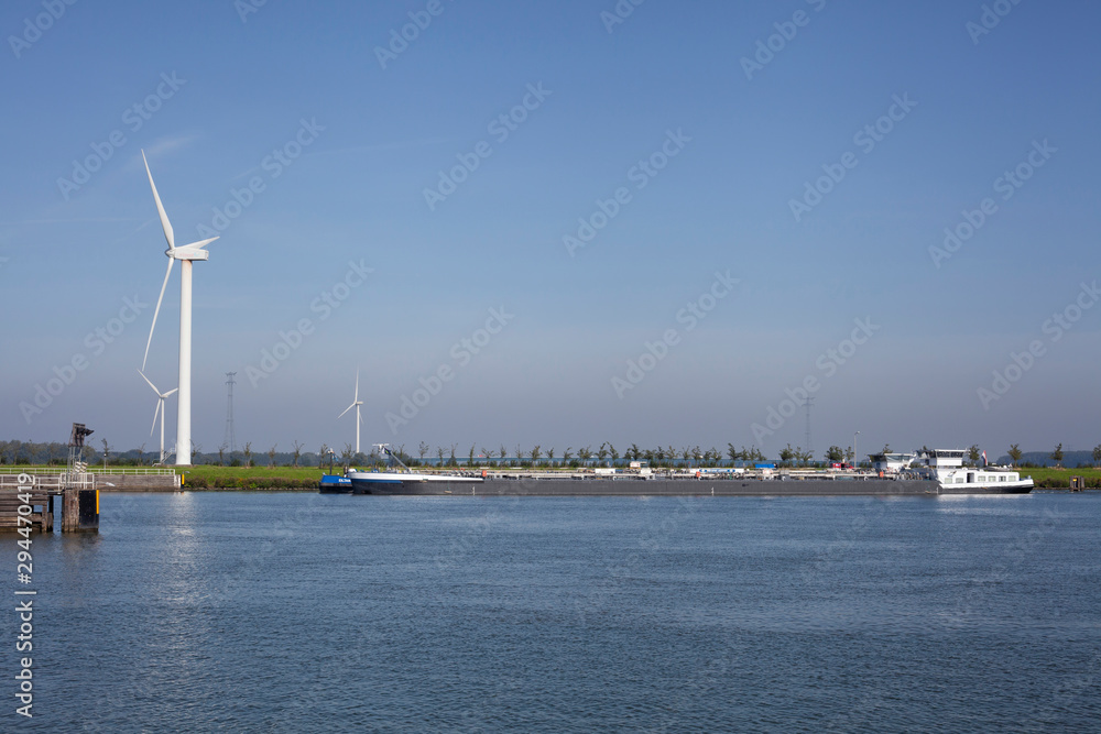 Krammersluizen lake krammer. Drone photograpy from the delta works in Zeeland in the Netherlands Krammersluizen lake krammer. Drone photograpy from the delta works in Zeeland in the Netherlands