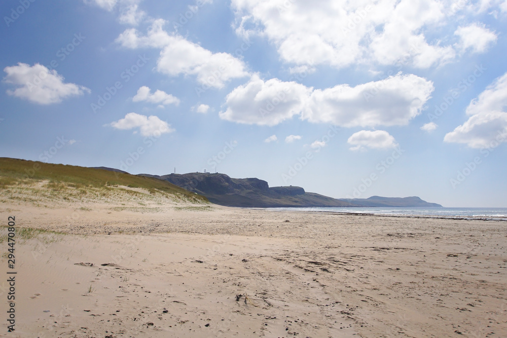 Machir Bay on the Isle of Islay on a sunny day