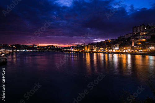 Baie de Porto  Portugal  vue de nuit