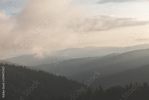 sunrise in mountains