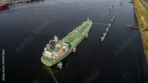 Oil And Gas Industry. Industrial. Ship carrying gas. Transport
