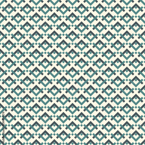 Ethnic style seamless pattern with geometric figures. Native americans ornamental abstract background. Tribal motif