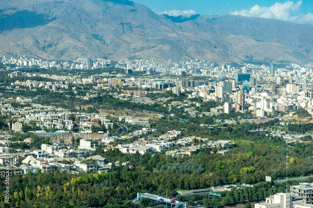 Aerial view of the city - Tehran - Iran