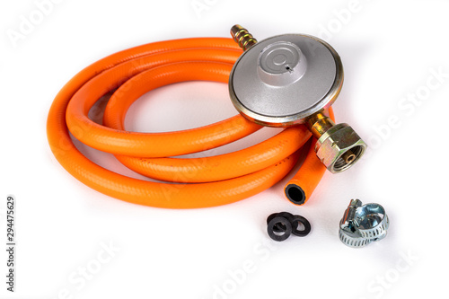 Obraz na płótnie Reducer, hose and clamps for gas installations