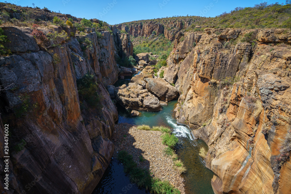 steep walls at bourkes luck potholes, mpumalanga, blyde river canyon, south africa 10