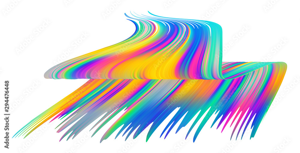 Color brushstroke oil or acrylic paint vector.